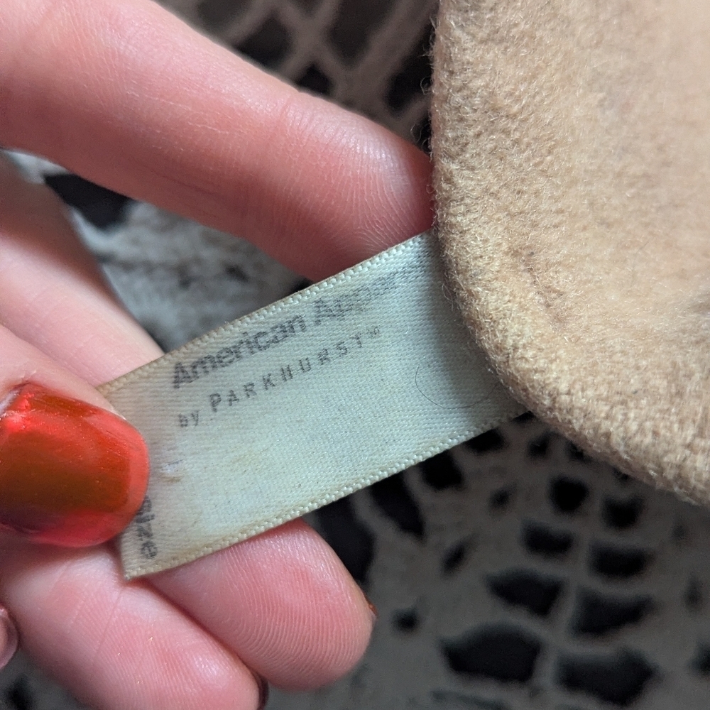 Vintage Y2K American Apparel Tan Wool Beret OS - Picture 5 of 7